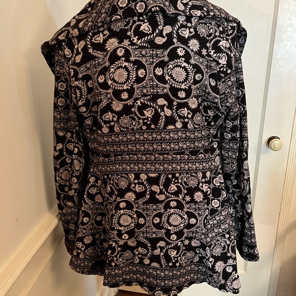 Free People Floral Boho Flared Knit Jacket - Picture 9 of 16